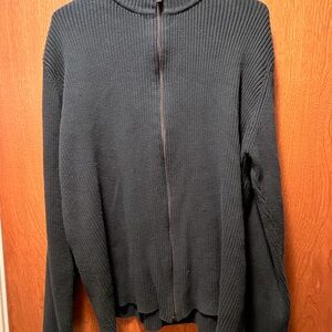 DKNY Men's Black Zip-Up Sweater